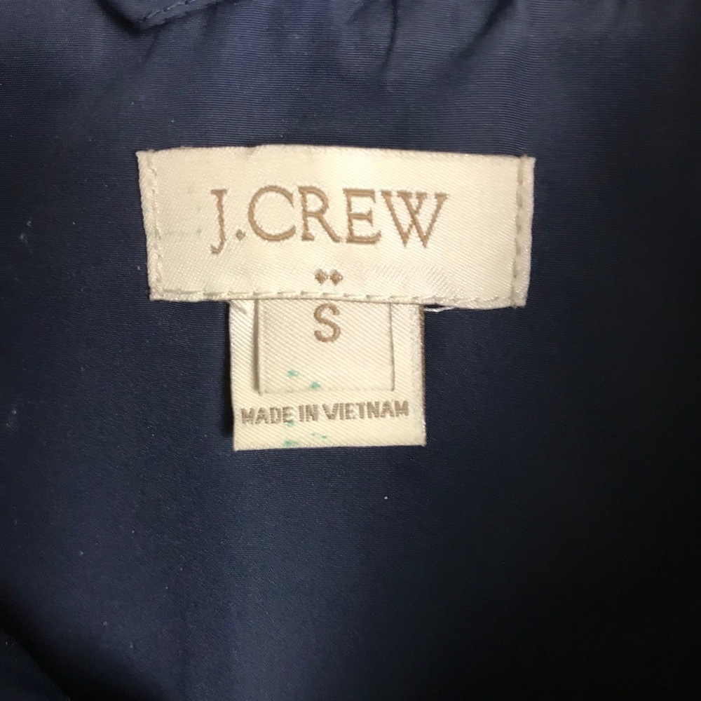 J. Crew Down Puffer Vest Navy Blue Size Small - Picture 3 of 7